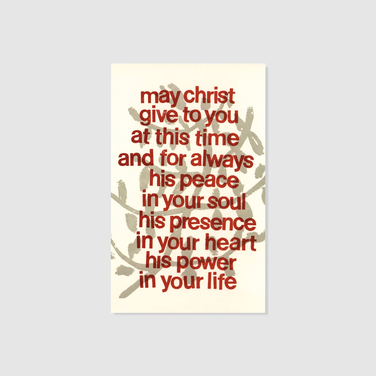 May Christ Give to You at This Time - Prayer Card