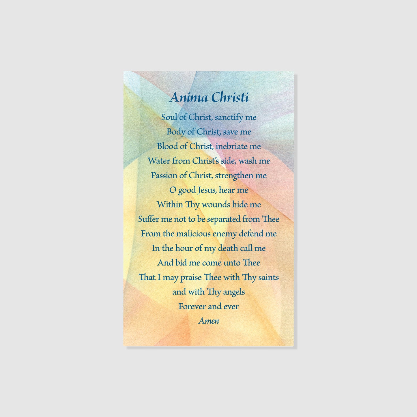 Anima Christi - Prayer Card