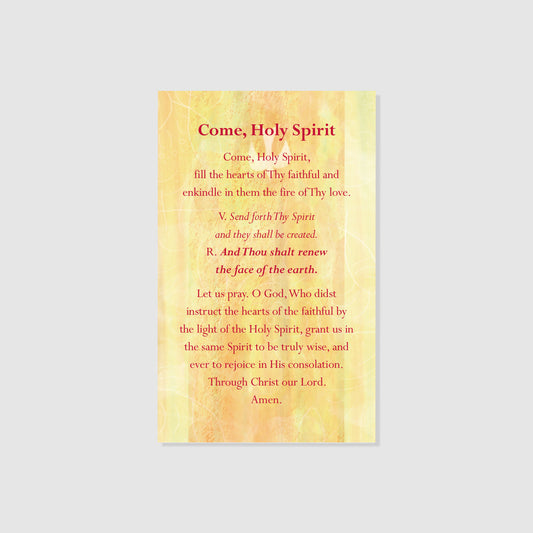 Come Holy Spirit - Prayer Card