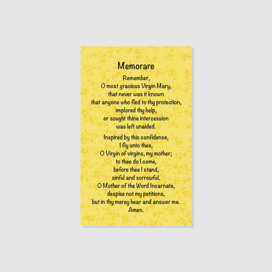 Memorare - Prayer Card