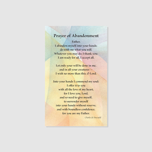 Prayer of Abandonment - Prayer Card