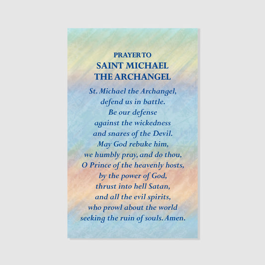 Prayer to St. Michael Archangel - Prayer Card