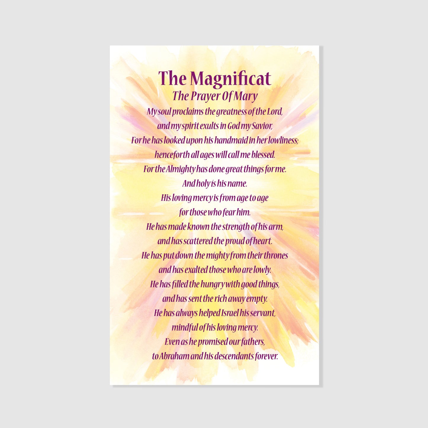 The Magnificat - Prayer Card