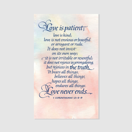 Love Is Patient - Prayer Card