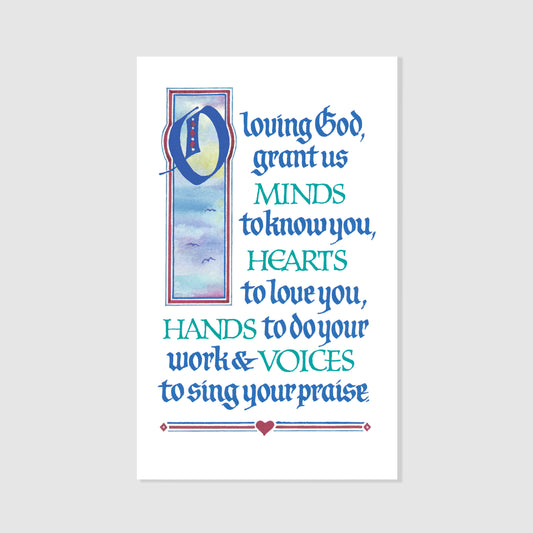 Minds, Hearts, Hands, Voices - Prayer Card