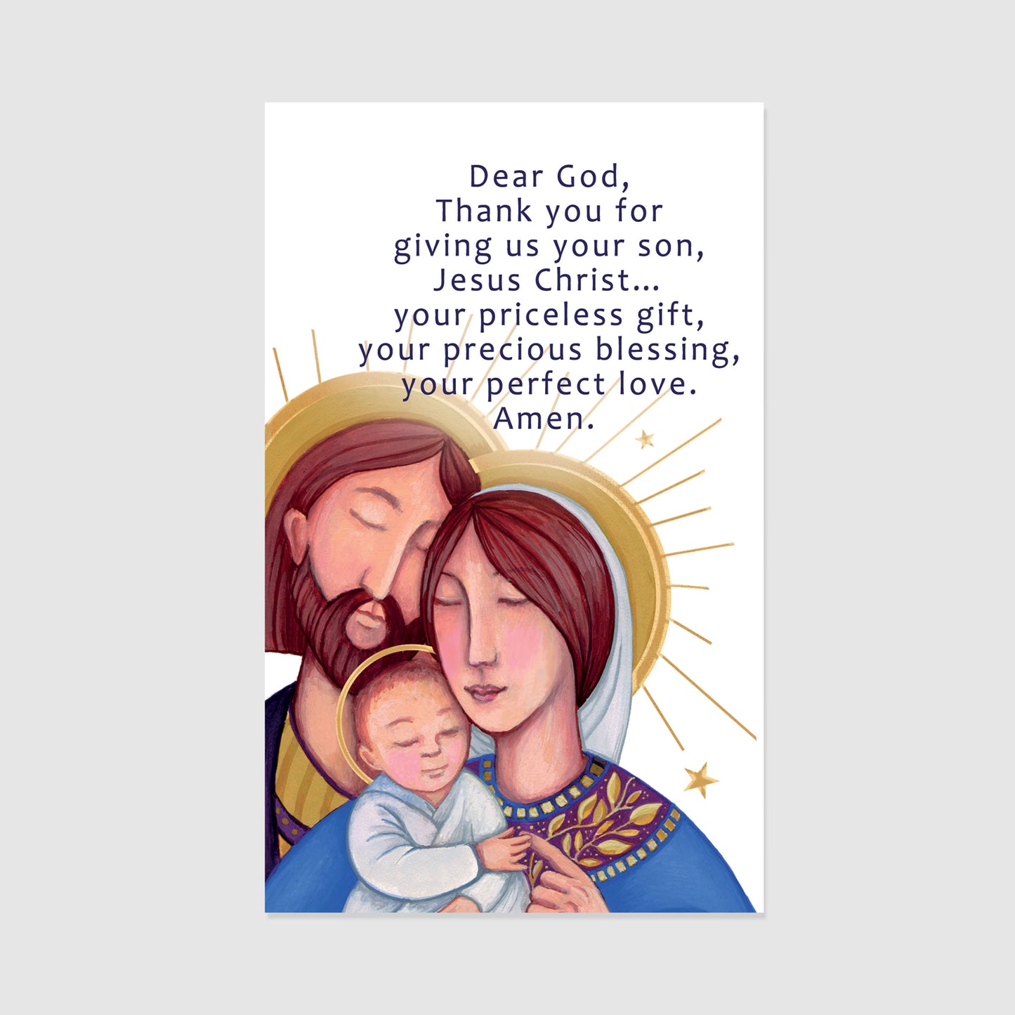 The Love and Peace Born That Holy Night - Christmas Prayer Card