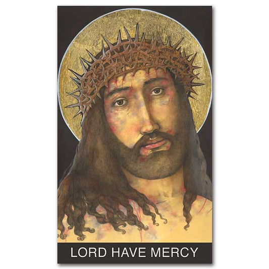 Watercolor image of Jesus Christ wearing a crown of thorns.