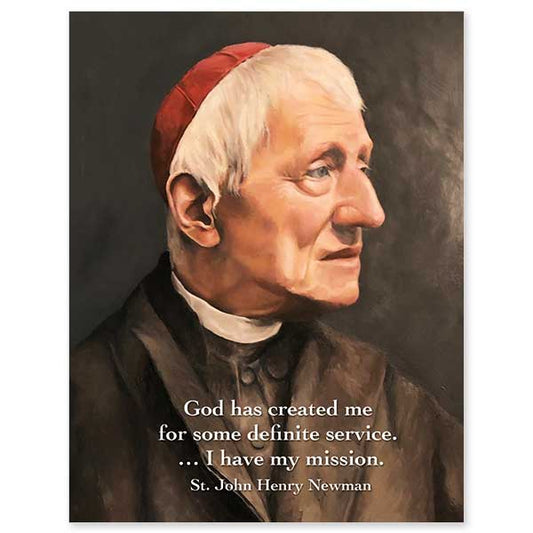 Contemporary painting of St. John Henry Newman by Amanda Strudwick with a paraphrased quote from one of his works. Quotation source: https://www.goodreads.com/author/quotes/24706.John_Henry_Newman