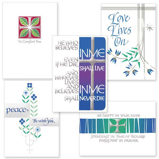 1 each of 5 designs to comfort others on the loss of a loved one.