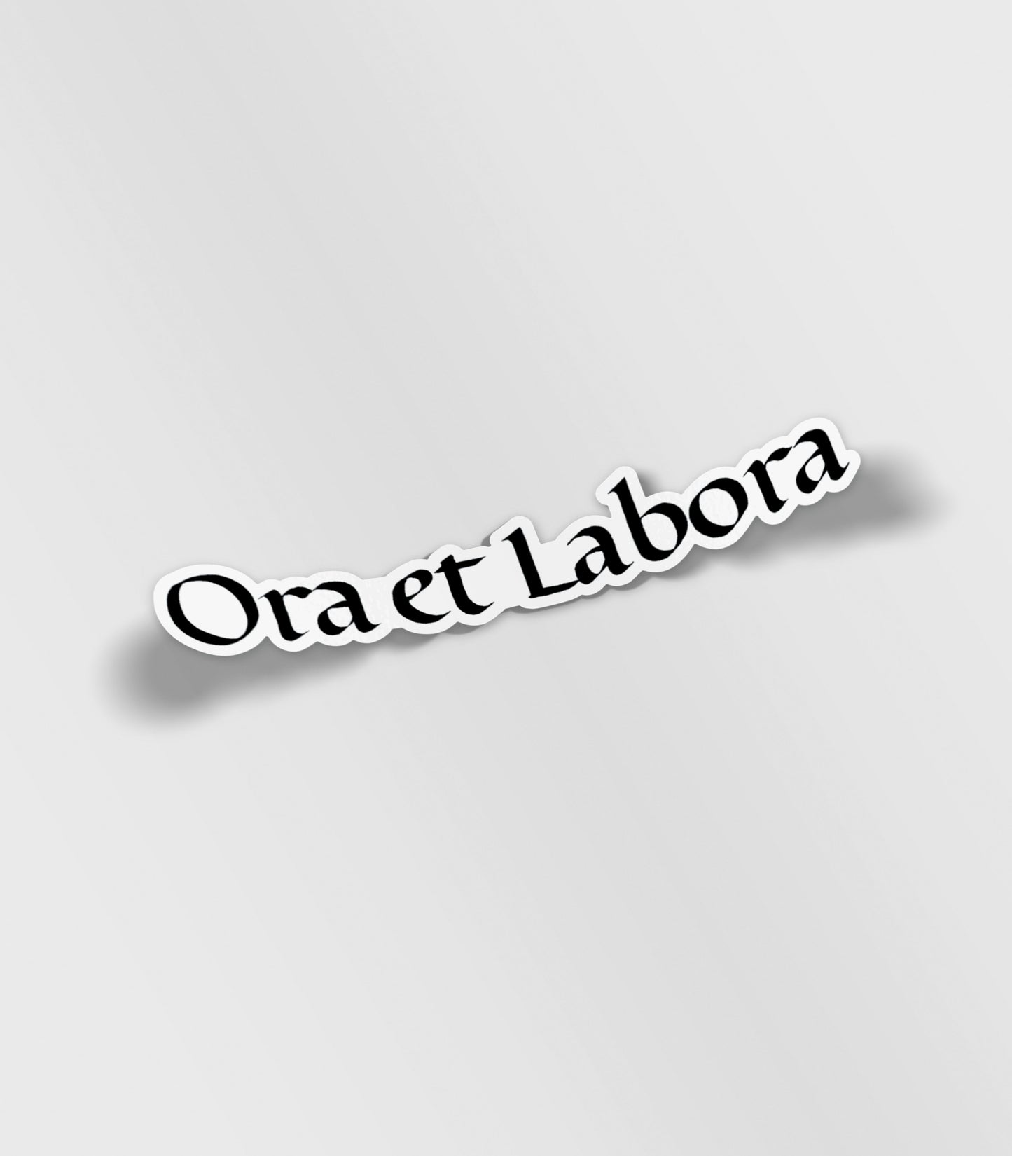 Ora et Labora Calligraphy - Sticker