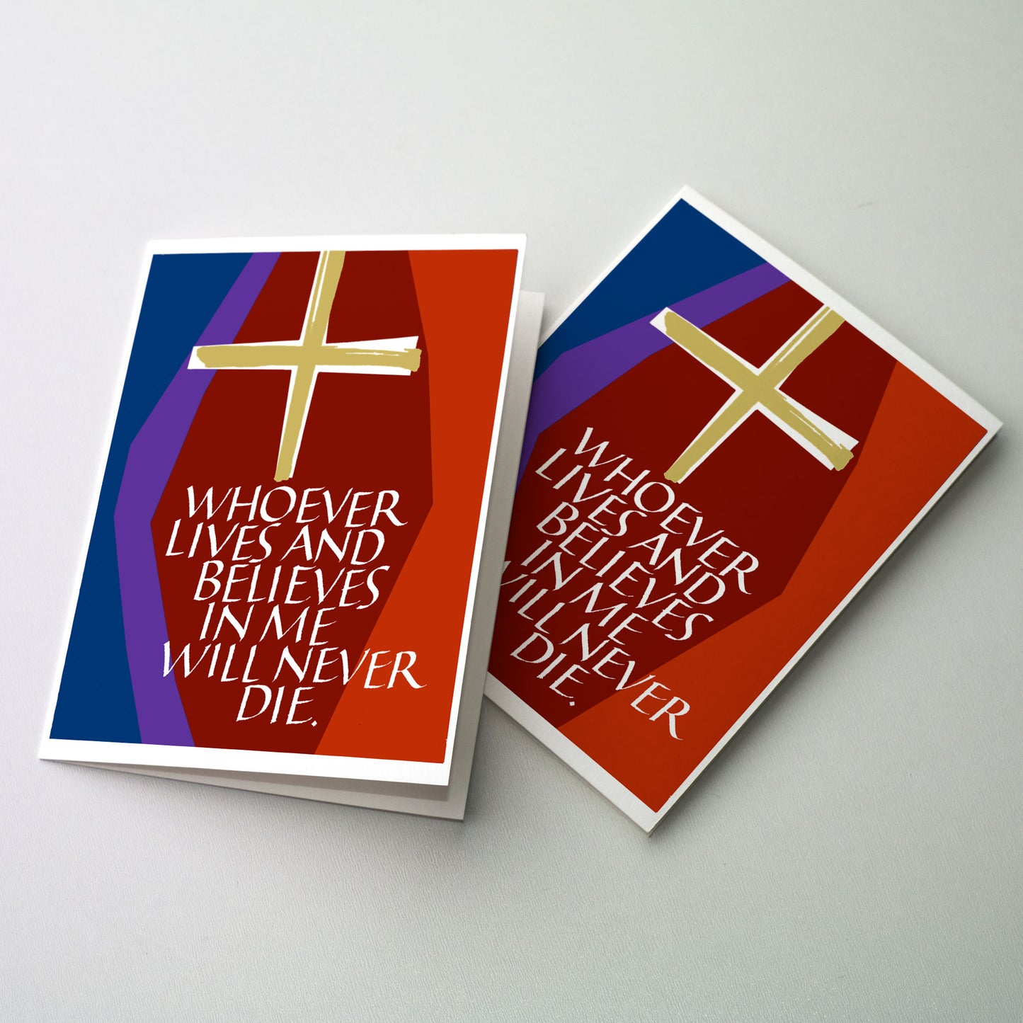 Whoever Lives and Believes in Me - Mass Intention Card for Deceased/Sympathy