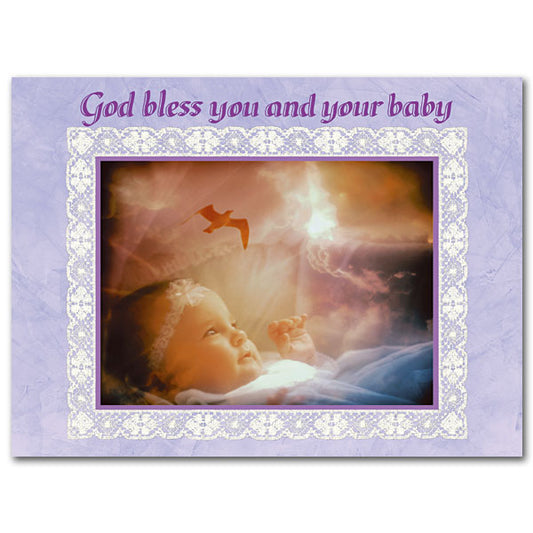 These beautiful cards are ideal to welcome the miracle of a child in the lives of your friends and loved ones. The cards measure 5.93&quot; by 4.38&quot;.