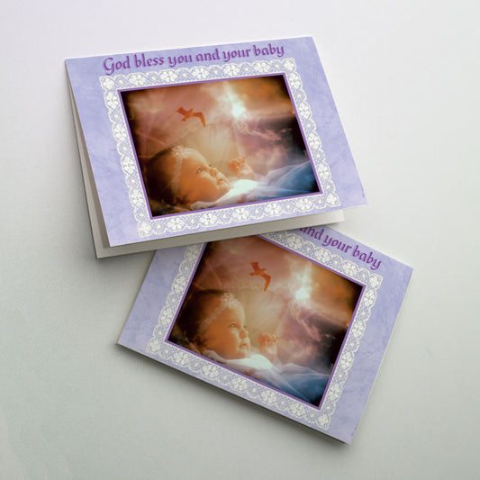 God Bless You and Your Baby - Baby Congratulations Card