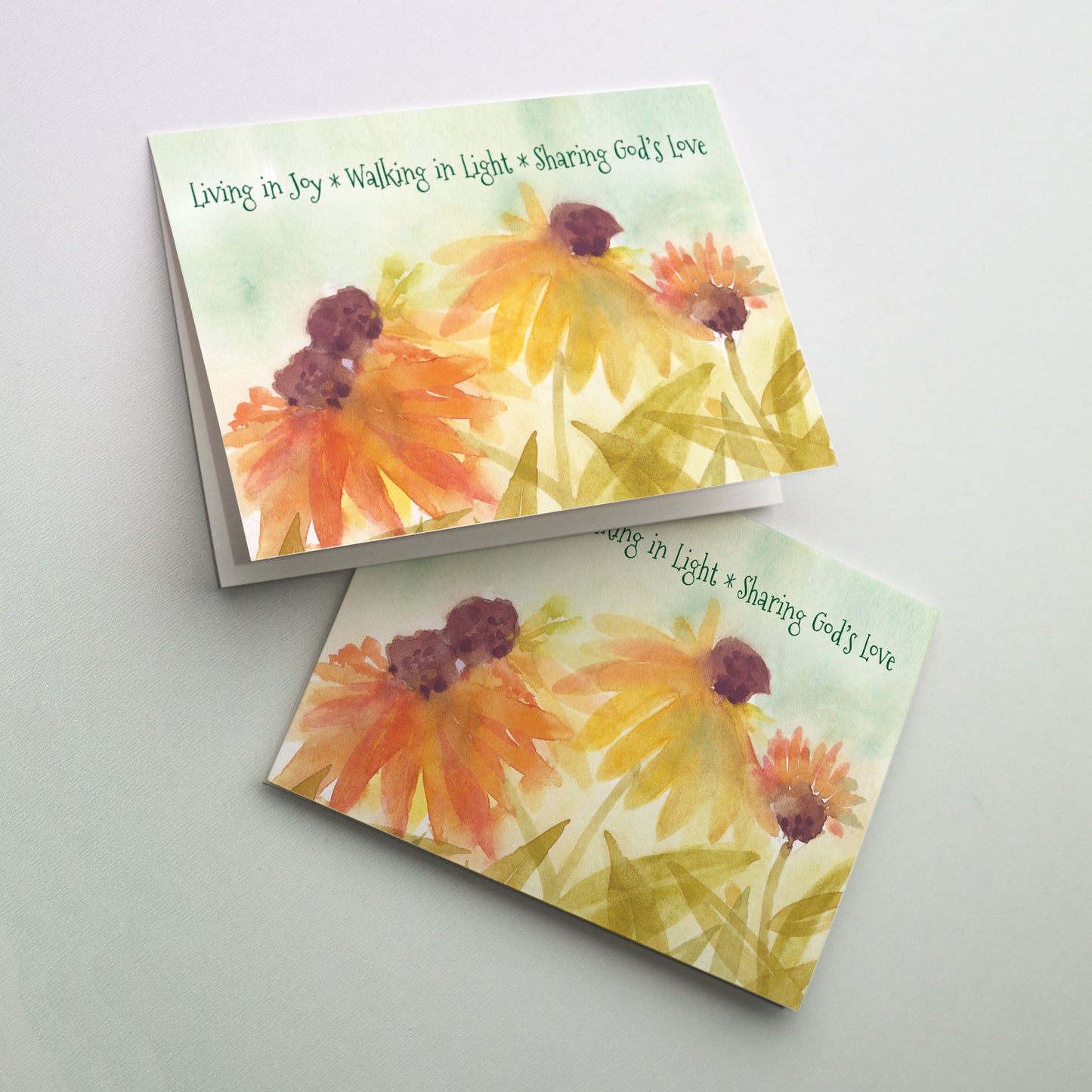 Living in Joy Walking in Light Sharing God's Love - Birthday Card