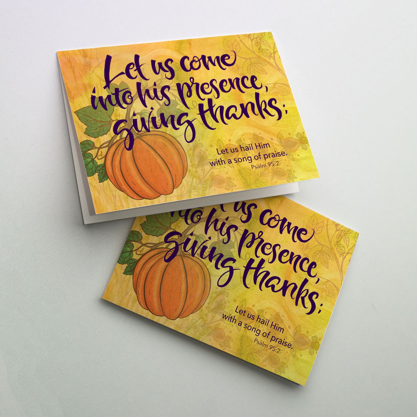 Let Us Come into His Presence - Thanksgiving Card