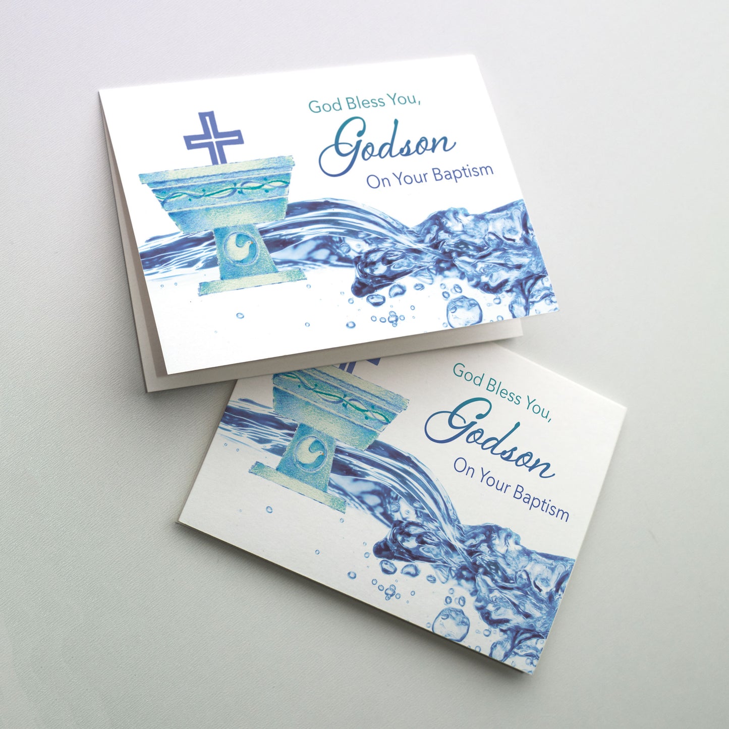 God Bless You, Godson, on Your Baptism - Baptism Card for Godson