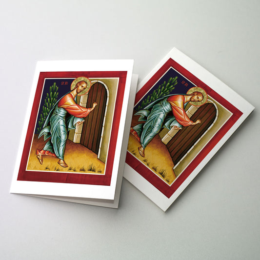 Behold, I Stand at the Door and Knock - Icon Greeting Card