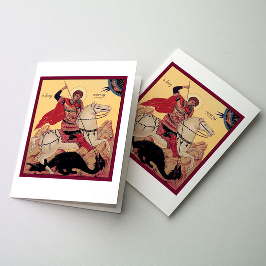 St. George and the Dragon - Icon Greeting Card