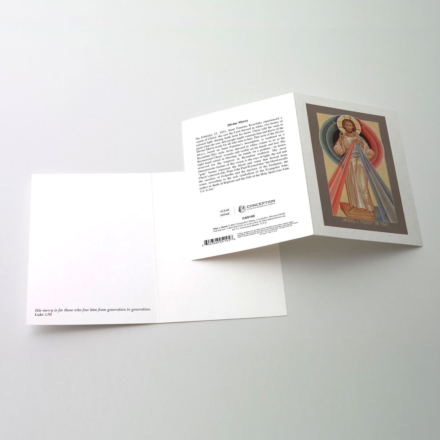 Divine Mercy - Icon Greeting Card