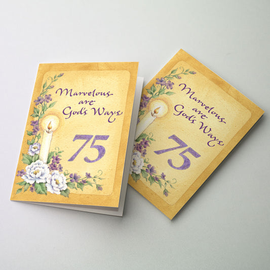 Marvelous Are God's Ways - 75th Religious Profession Anniversary Card