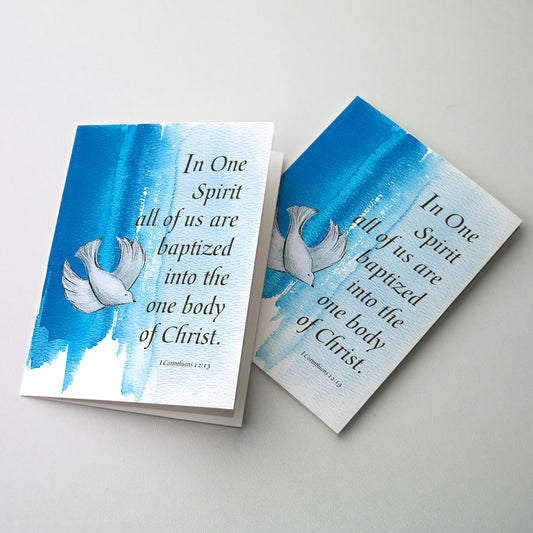 In One Spirit - Child Baptism Card
