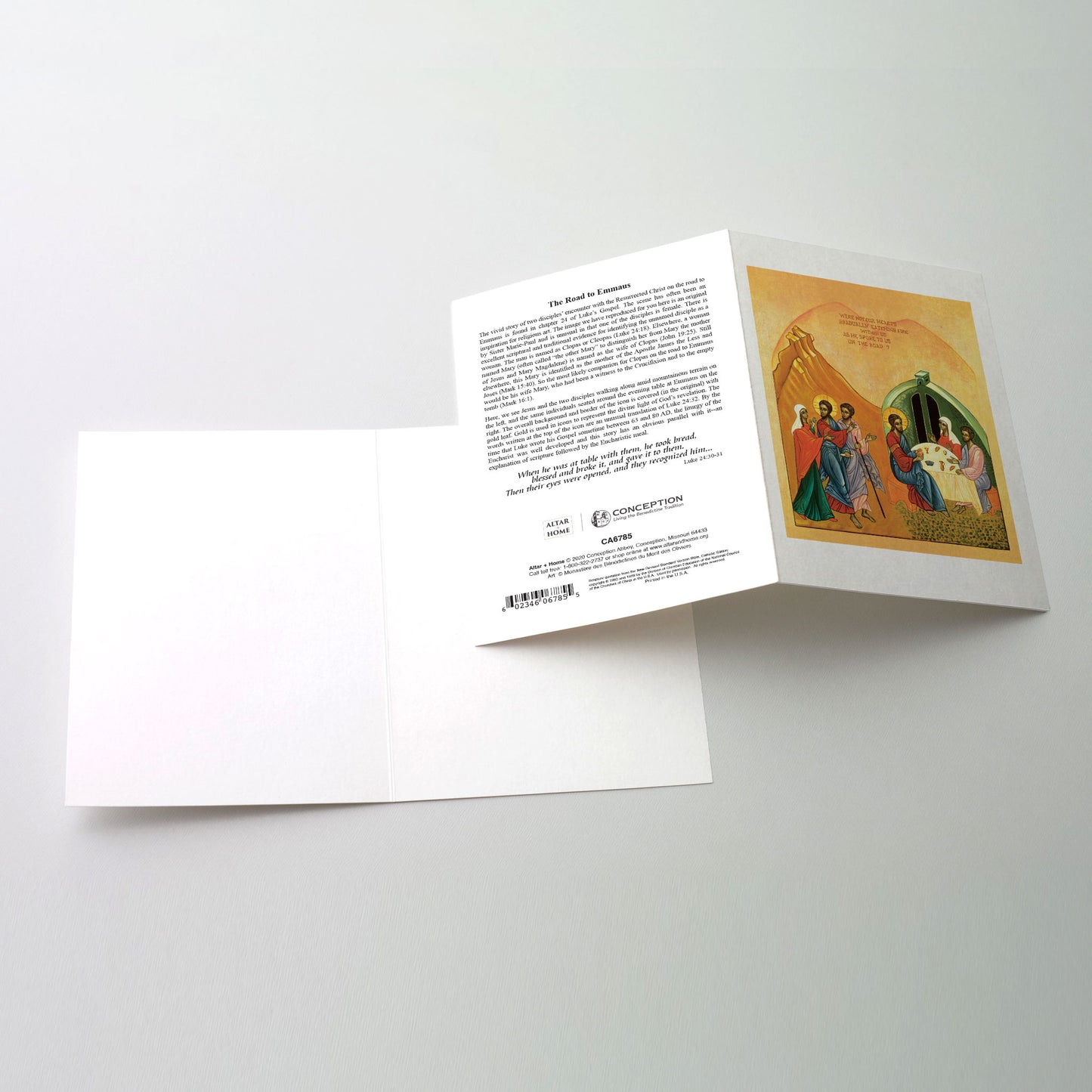 The Road to Emmaus - Icon Greeting Card