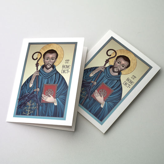 St. Benedict Icon (McGough) - Icon Greeting Card