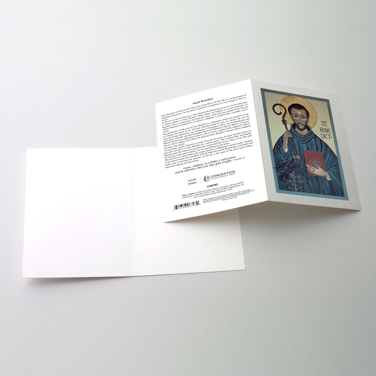 St. Benedict Icon (McGough) - Icon Greeting Card