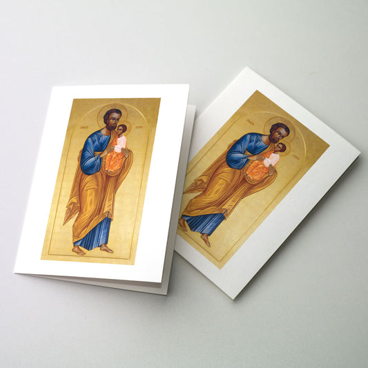 St. Joseph and the Christ Child - Icon Greeting Card