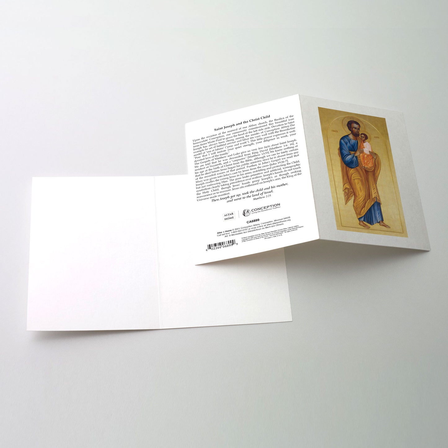 St. Joseph and the Christ Child - Icon Greeting Card