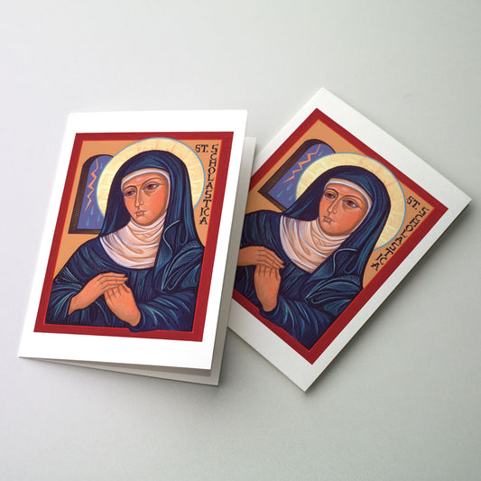 St. Scholastica - Icon Greeting Card