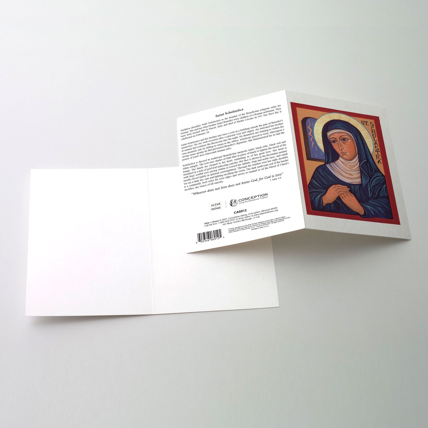 St. Scholastica - Icon Greeting Card