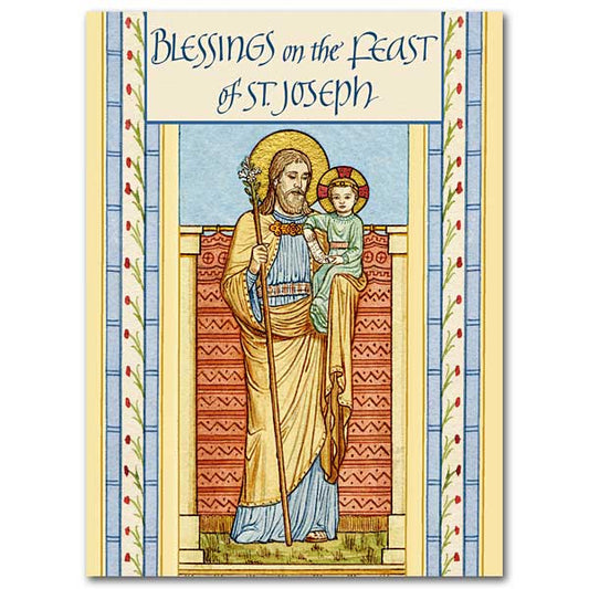 St. Joseph painting from a profession document of a monk of Conception Abbey