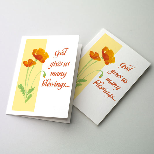 God gives us many blessings... - Thank You Card