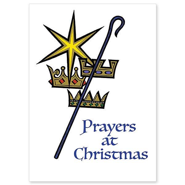 Christmas star, shepherd&#39;s crook and three crowns; Christ came for all