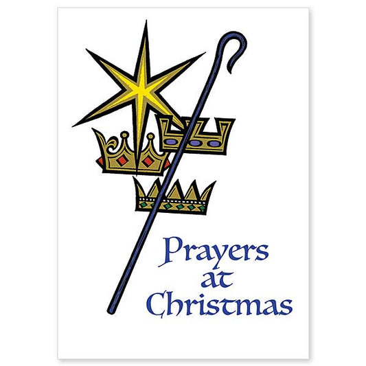 Christmas star, shepherd&#39;s crook and three crowns; Christ came for all