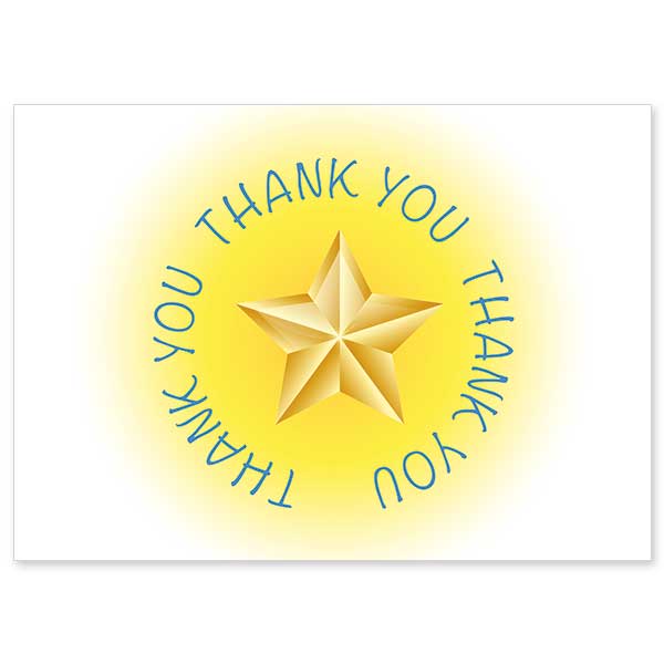 The title text of the card is written in a circle, in the center of which is a gold star emanating yellow light.
