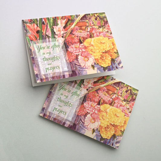 These cards carry your thoughts and prayers, and keep you and your loved ones together in God&rsquo;s love. The cards are printed on recycled paper and measure 5 x 7 inches.