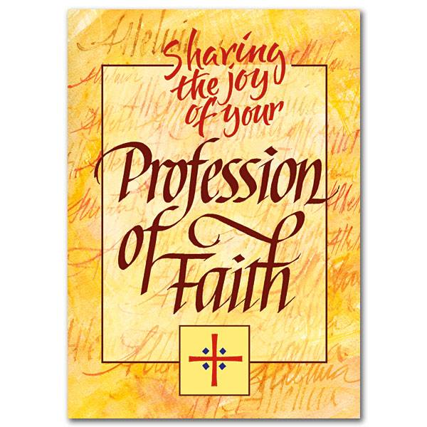 RCIA Profession of Faith (For someone already baptized) 5&quot; by 7&quot;. Envelopes included.