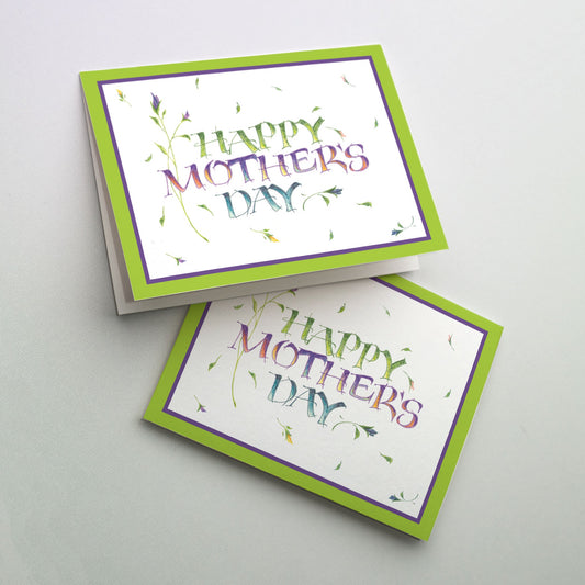 Spiritually refreshing sentiments with traditional themes to greet Mom on her special day. Printed on soft matte recycled paper with matching envelope. Contains 50% recycled fiber with 20% post-consumer material. Popular double folded 5 x 7 inch size.