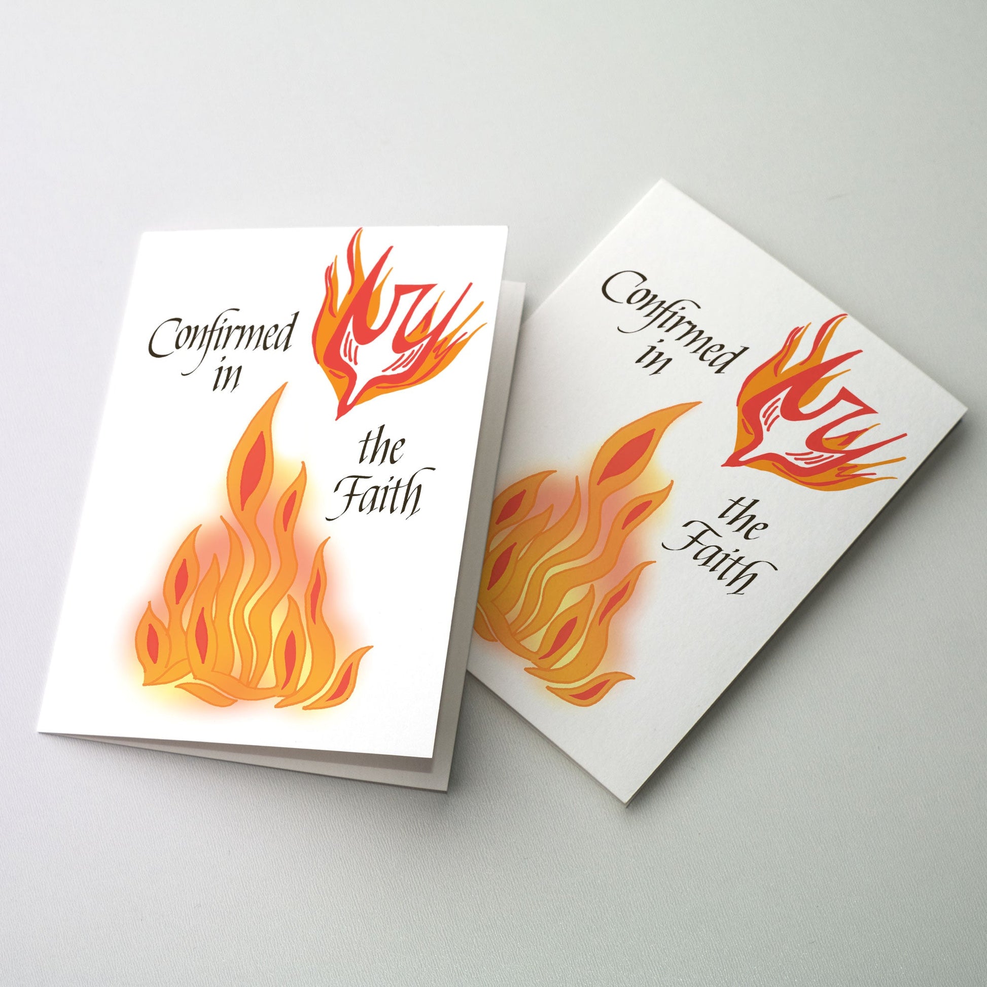 Dove and flames Rejoice with those receiving the sacrament of Confirmation. 5&quot; by 7&quot;
