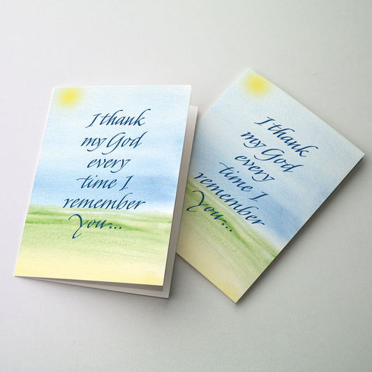 These cards carry your thoughts and prayers, and keep you and your loved ones together in God&rsquo;s love. The cards are printed on recycled paper and measure 5 x 7 inches.