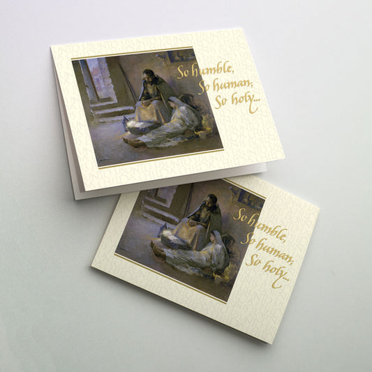 So Humble, So Human, So Holy - Miracle of Christmas Card Personalized