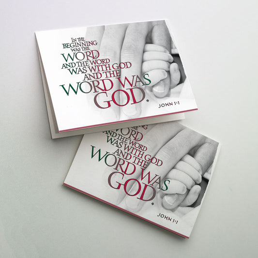 In the Beginning Was the Word - Miracle of Christmas Card Personalized