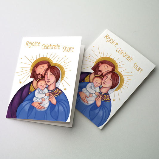 Rejoice Celebrate Share - Miracle of Christmas Card Personalized