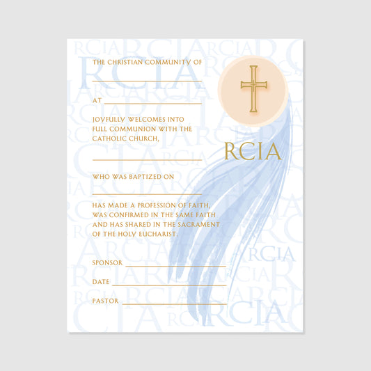 RCIA Profession of Faith Certificate - Certificate