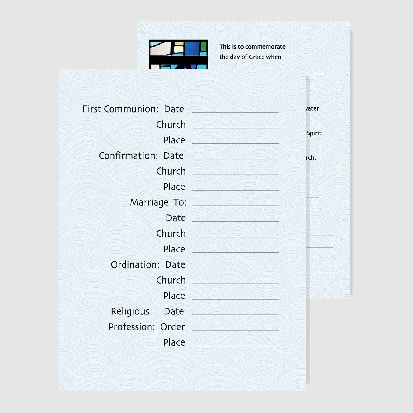 Reborn in Christ - Catholic Baptism Certificate (Letter Size)