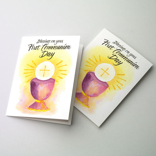 Blessings on Your First Communion Day - First Communion Card