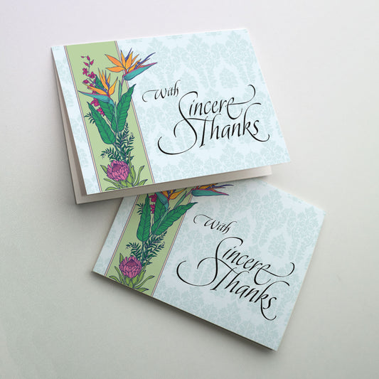 With Sincere Thanks - Thank You Card