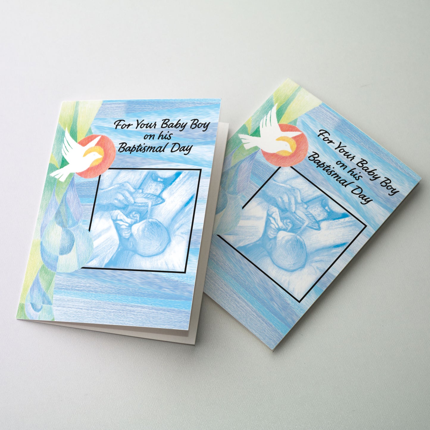 For Your Baby Boy on His Baptismal Day - Baptism Card